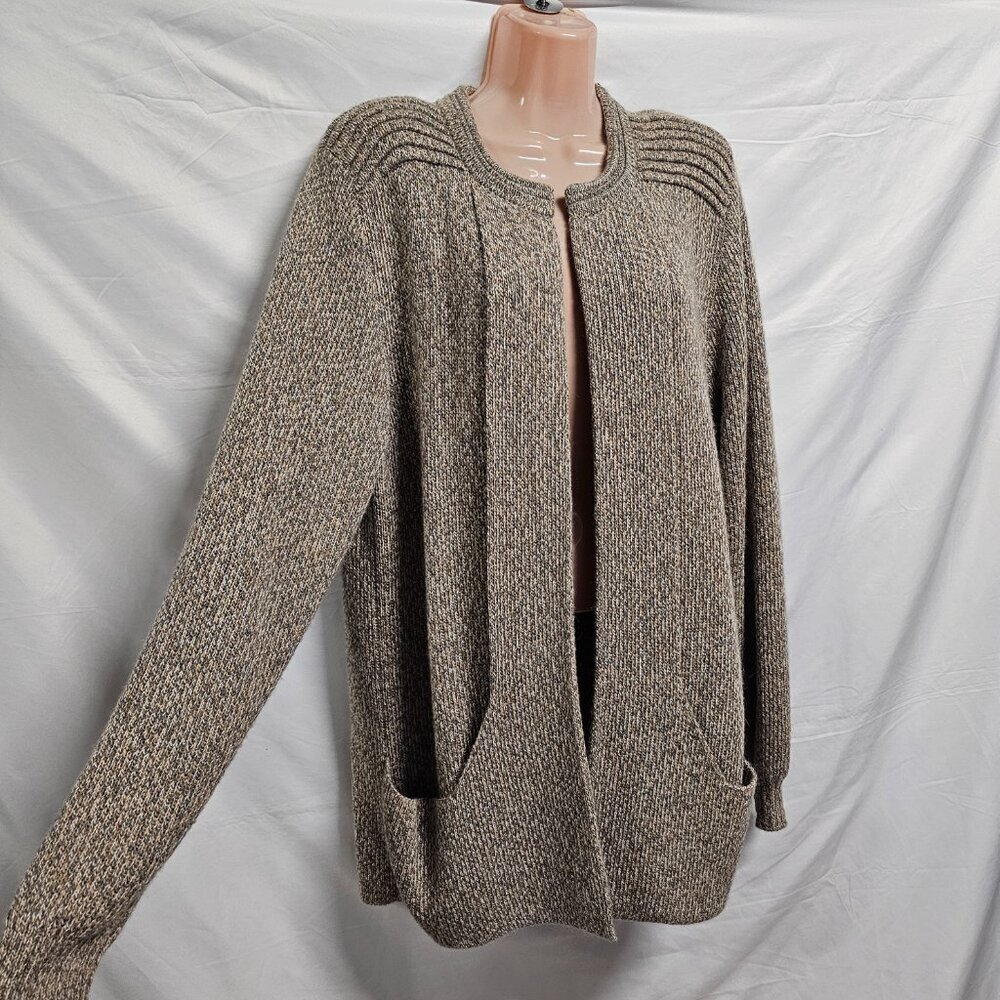Simply Natural Women's Alpaca Linda Ebel Cape Size XL Melange Tan - Picture 5 of 16
